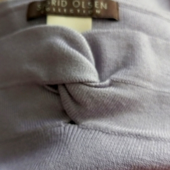 NWT Sigrid Olsen Collection, Lilac, Square Neck Sleeveless  SilkTop, Sz L - Picture 8 of 8